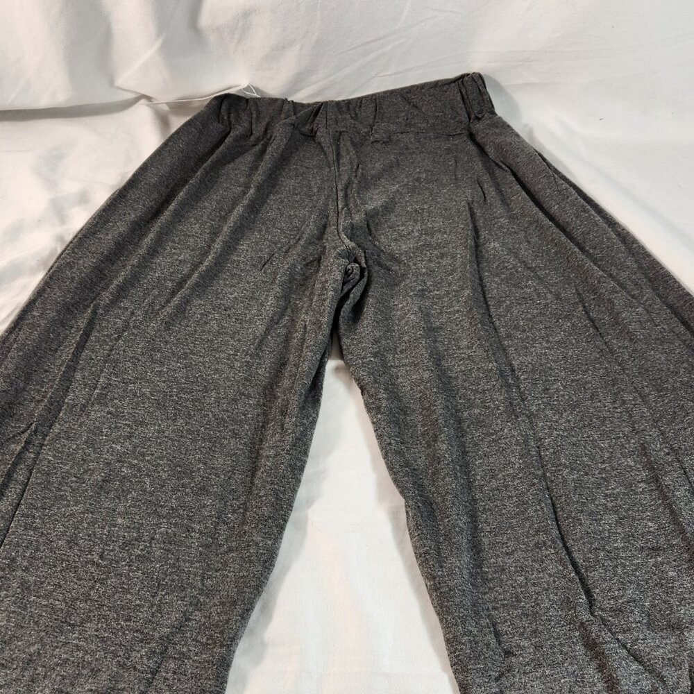 Fit Glam Fitness Pants Full Side Slits Sz S Scrunch Cuffs Exercise Women’s Grey - Picture 8 of 14